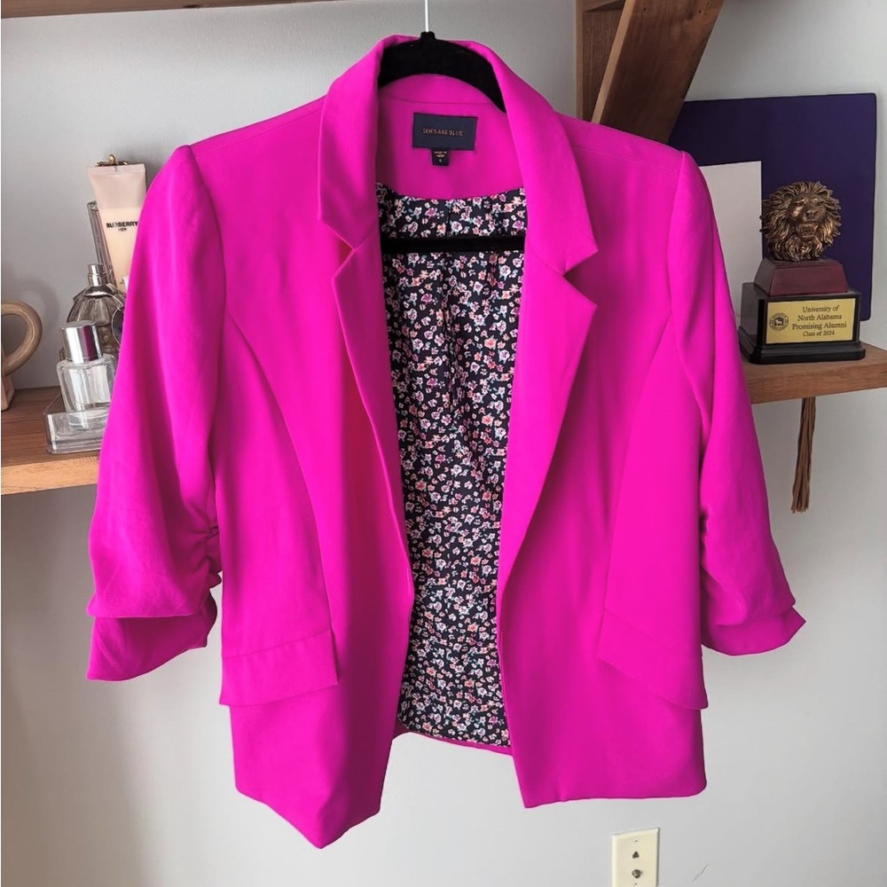 Skies Are Blue Vibrant Pink Blazer